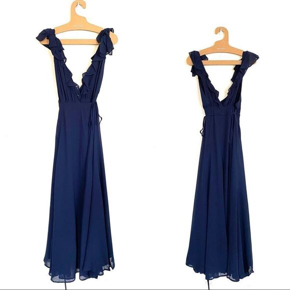 Reformation Peppermint Maxi Dress in Navy size XSP - Picture 4 of 16